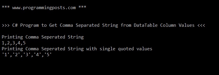 comma-seperated-string-datatable-column-output